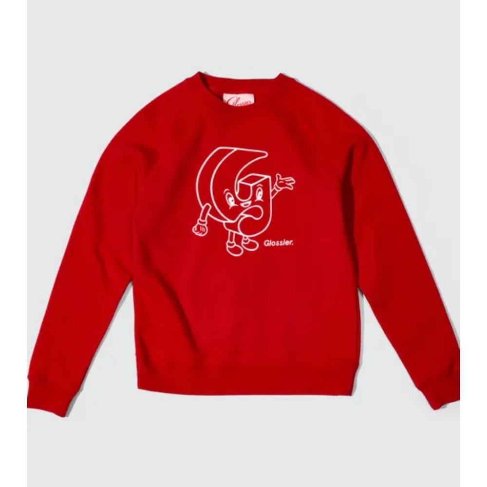 GLOSSIER Red Sweatshirt